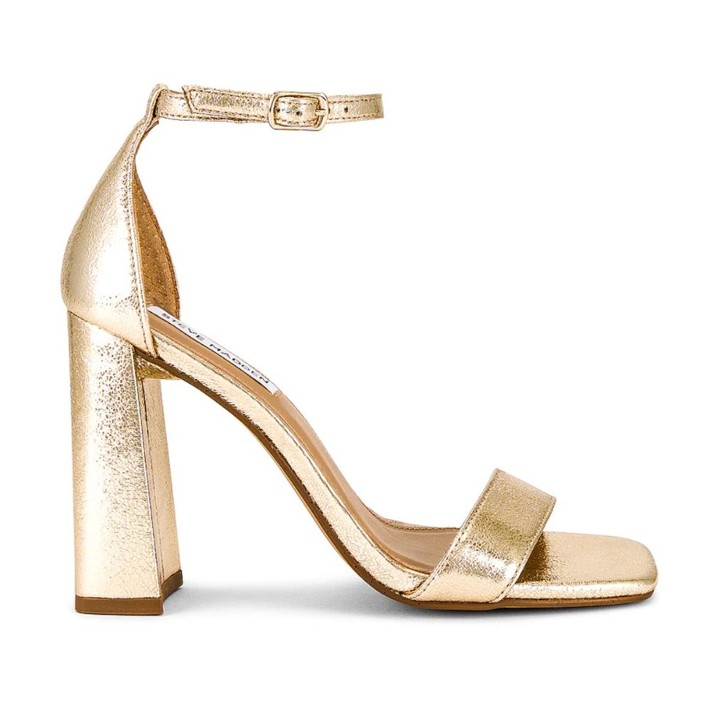Metallic Gold Steve Madden Block Heels